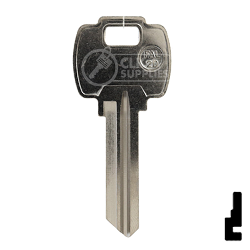 Uncut Key Blank | Falcon | FAL-2D Residential-Commercial Key JMA USA