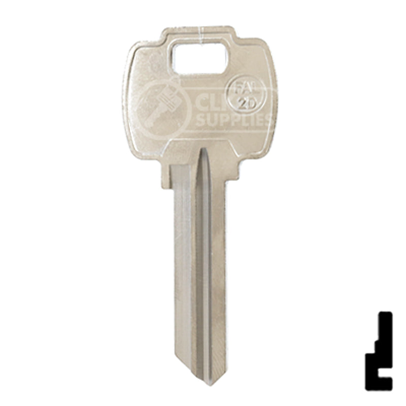 Uncut Key Blank | Falcon | FAL-2D Residential-Commercial Key JMA USA