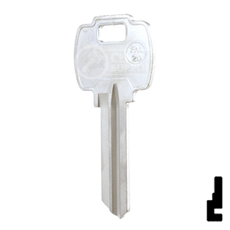 Uncut Key Blank | Falcon | FAL-2D Residential-Commercial Key JMA USA