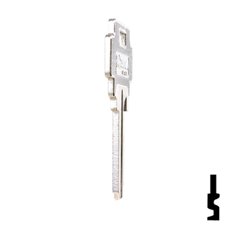 Uncut Key Blank | Guerville | GU91F Residential-Commercial Key Ilco