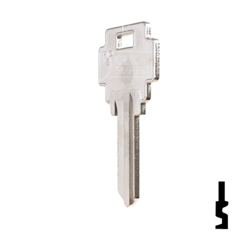 Uncut Key Blank | Guerville | GU91F Residential-Commercial Key Ilco