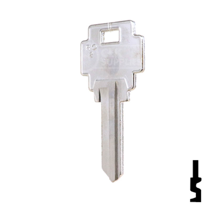 Uncut Key Blank | Guerville | GU91F Residential-Commercial Key Ilco