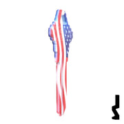 Uncut Key Blank | Howard Keys US Flag | HOW-SC1-HK1 Residential-Commercial Key Howard Keys