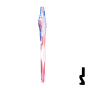 Uncut Key Blank | Howard Keys US Flag | HOW-SC1-HK1 Residential-Commercial Key Howard Keys