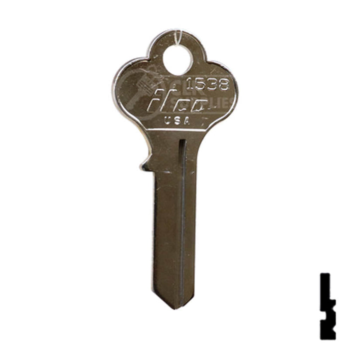 Uncut Key Blank | Ideal | 1538 Residential-Commercial Key Ilco