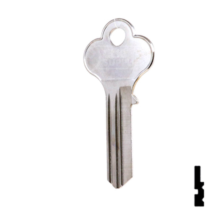 Uncut Key Blank | Ideal | 1538 Residential-Commercial Key Ilco