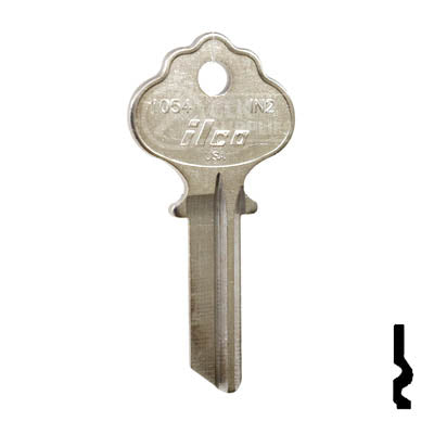 Uncut Key Blank | Ilco| 1054, IN2 Residential-Commercial Key Ilco