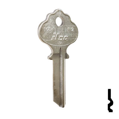 Uncut Key Blank | Ilco| 1054, IN2 Residential-Commercial Key Ilco