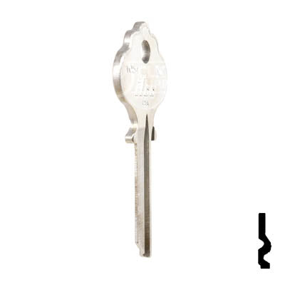 Uncut Key Blank | Ilco| 1054, IN2 Residential-Commercial Key Ilco