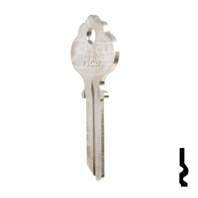 Uncut Key Blank | Ilco| 1054, IN2 Residential-Commercial Key Ilco