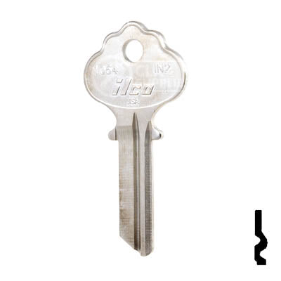 Uncut Key Blank | Ilco| 1054, IN2 Residential-Commercial Key Ilco