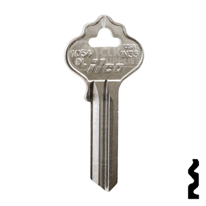 Uncut Key Blank | Ilco | 1054DL, IN35 Residential-Commercial Key Ilco