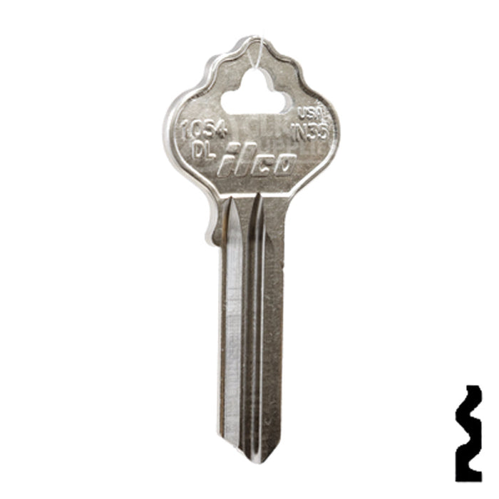 Uncut Key Blank | Ilco | 1054DL, IN35 Residential-Commercial Key Ilco