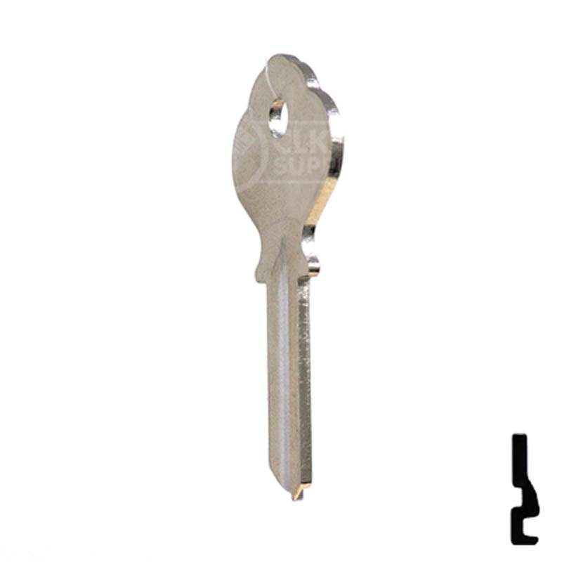 Uncut Key Blank | Ilco | 1054K Residential-Commercial Key Ilco