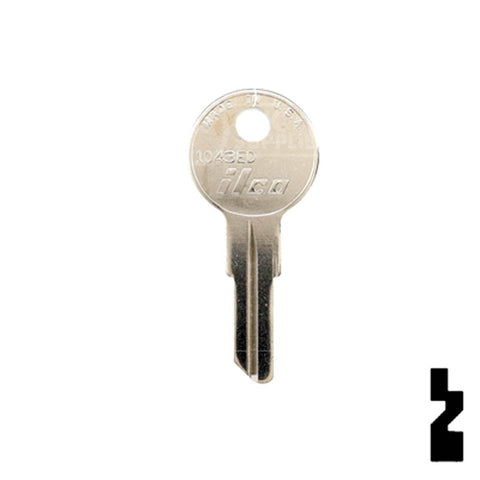 Uncut Key Blank | Illinois | 1043ED Residential-Commercial Key Ilco