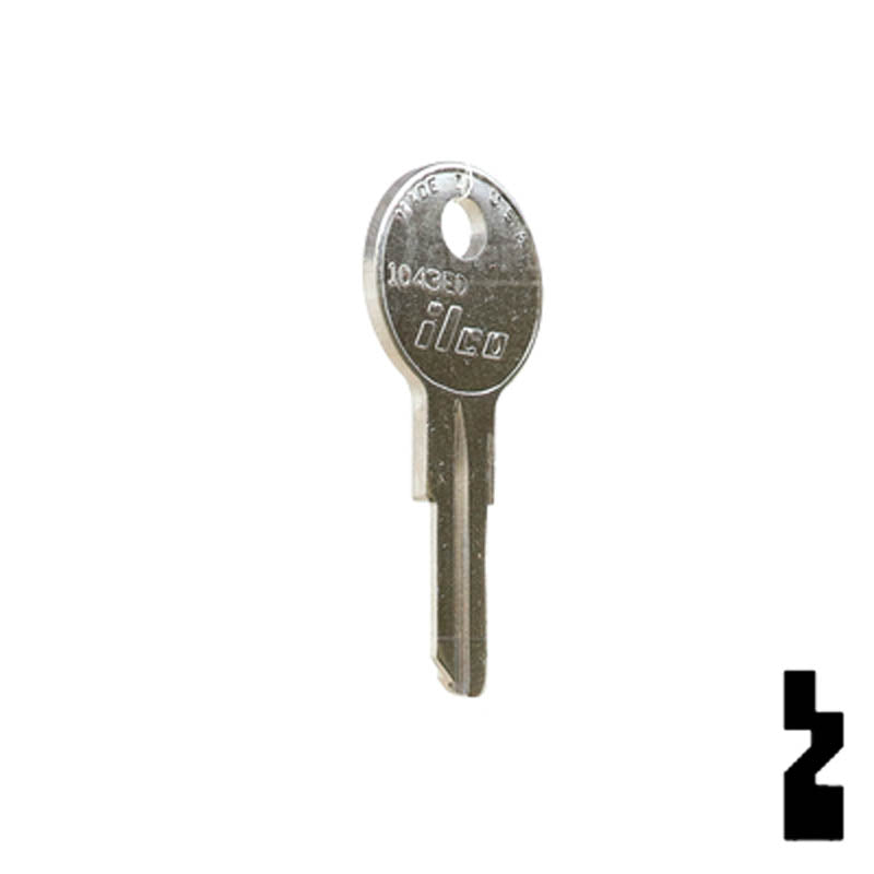Uncut Key Blank | Illinois | 1043ED Residential-Commercial Key Ilco