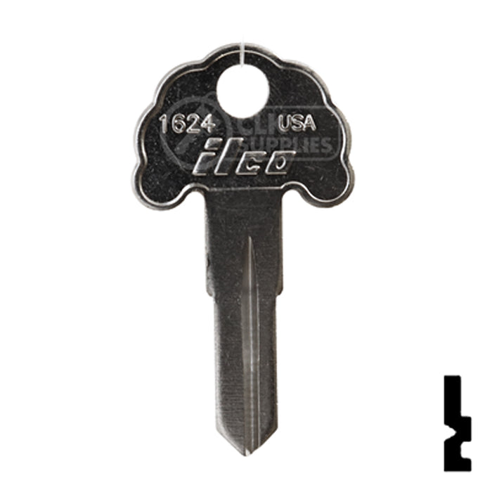 Uncut Key Blank | Imperial Cam Lock | 1624 Residential-Commercial Key Ilco