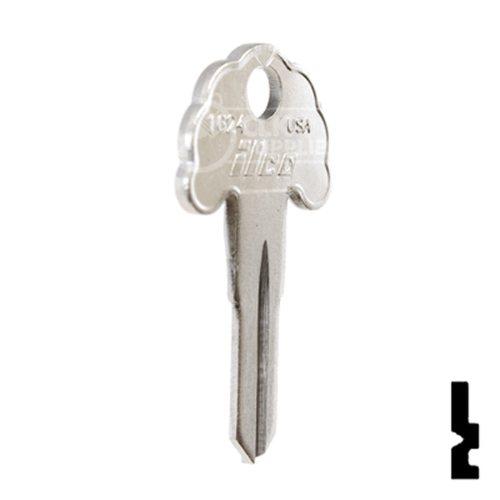 Uncut Key Blank | Imperial Cam Lock | 1624 Residential-Commercial Key Ilco