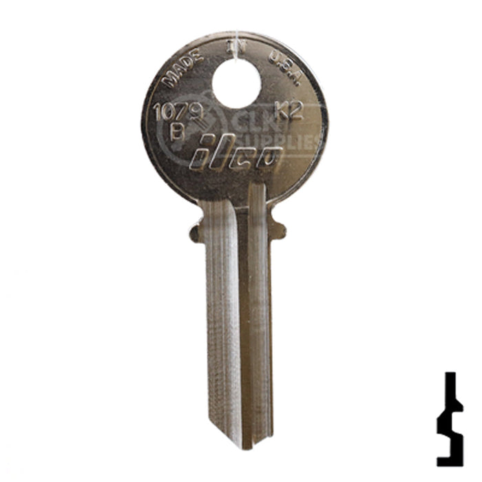 Uncut  Key Blank | Keil | 1079B, K2 Residential-Commercial Key Ilco