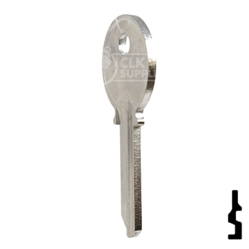 Uncut Key Blank| Keil | K2, 1079B, KEI-2 Residential-Commercial Key JMA USA