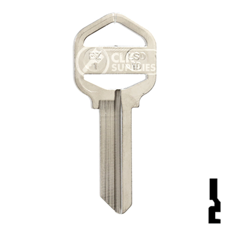 Uncut Key Blank | Kwikset | EZ1, LSD-1D Residential-Commercial Key JMA USA