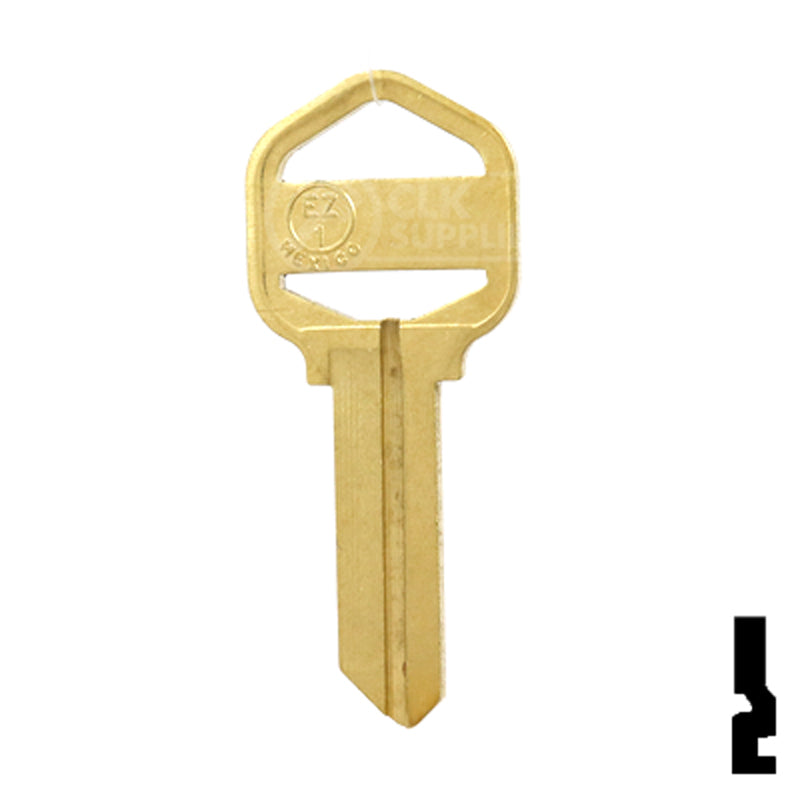 Uncut Key Blank | Kwikset | EZ1, LSD-1DE Residential-Commercial Key JMA USA