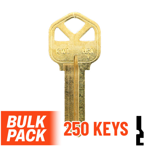 Uncut Key Blank | Kwikset | KW1 - 250 by Ilco Residential-Commercial Key Ilco