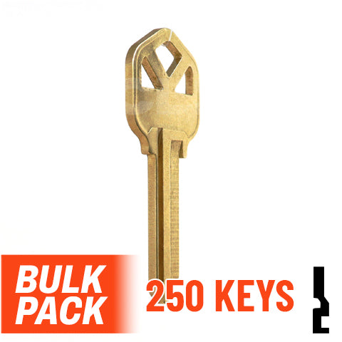 Uncut Key Blank | Kwikset | KW1 - 250 Pack Residential-Commercial Key JMA USA