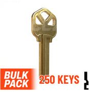 Uncut Key Blank | Kwikset | KW1 - 250 Pack Residential-Commercial Key JMA USA