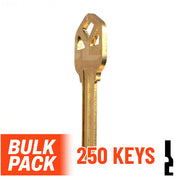 Uncut Key Blank | Kwikset | KW1 - 250 Pack Residential-Commercial Key JMA USA
