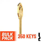 Uncut Key Blank | Kwikset | KW1 - 250 Pack Residential-Commercial Key JMA USA