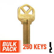 Uncut Key Blank | Kwikset | KW1 - 250 Pack Residential-Commercial Key JMA USA