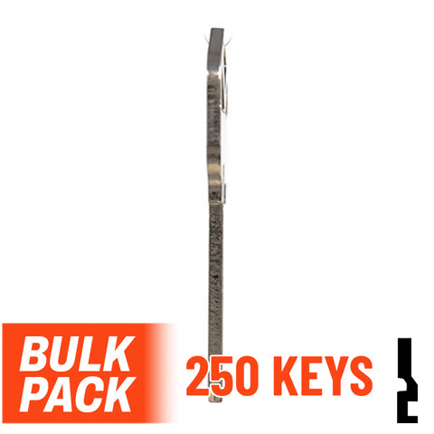 Uncut Key Blank |  Kwikset | KW1 - 250 Pack (Nickel Plated) Residential-Commercial Key JMA USA