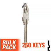 Uncut Key Blank |  Kwikset | KW1 - 250 Pack (Nickel Plated) Residential-Commercial Key JMA USA