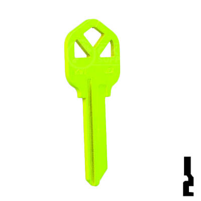 Uncut Key Blank | Kwikset KW1 | Neon (50PK) Residential-Commercial Key JMA USA