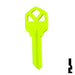 Uncut Key Blank | Kwikset KW1 | Neon (50PK) Residential-Commercial Key JMA USA