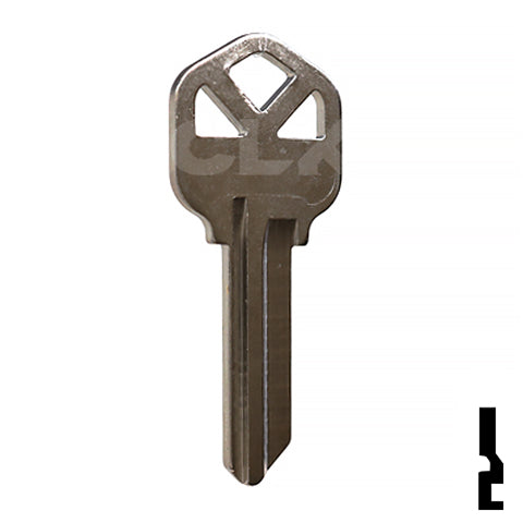 Uncut Key Blank | Kwikset | KW1 - Nickel Plated Residential-Commercial Key JMA USA