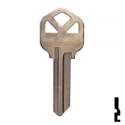 Uncut Key Blank | Kwikset | KW1 - Nickel Plated Residential-Commercial Key JMA USA