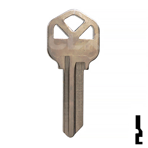 Uncut Key Blank | Kwikset | KW1 - Nickel Plated Residential-Commercial Key JMA USA