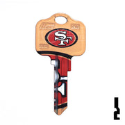 Uncut Key Blank | Kwikset | NFL 49ERS Residential-Commercial Key Ilco