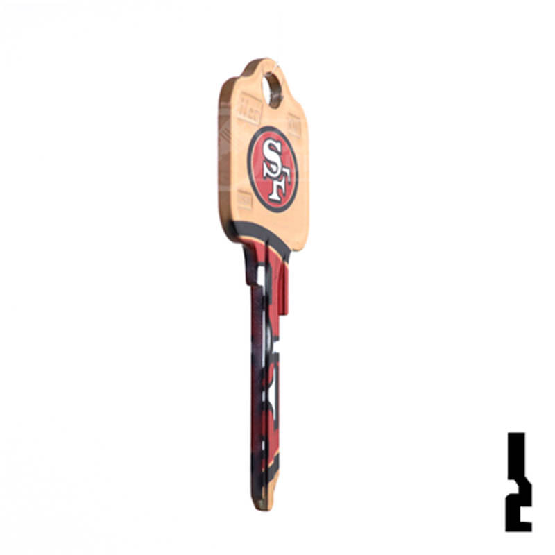 Uncut Key Blank | Kwikset | NFL 49ERS Residential-Commercial Key Ilco