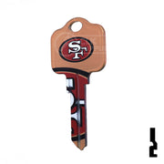 Uncut Key Blank | Kwikset | NFL 49ERS Residential-Commercial Key Ilco