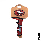 Uncut Key Blank | Kwikset | NFL 49ERS Residential-Commercial Key Ilco