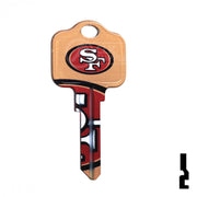 Uncut Key Blank | Kwikset | NFL 49ERS Residential-Commercial Key Ilco