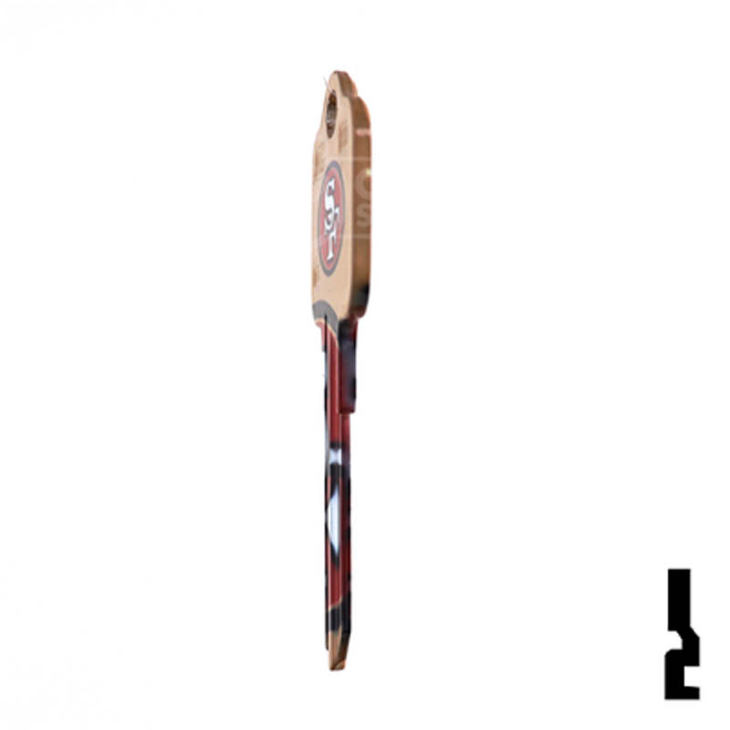 Uncut Key Blank | Kwikset | NFL 49ERS Residential-Commercial Key Ilco