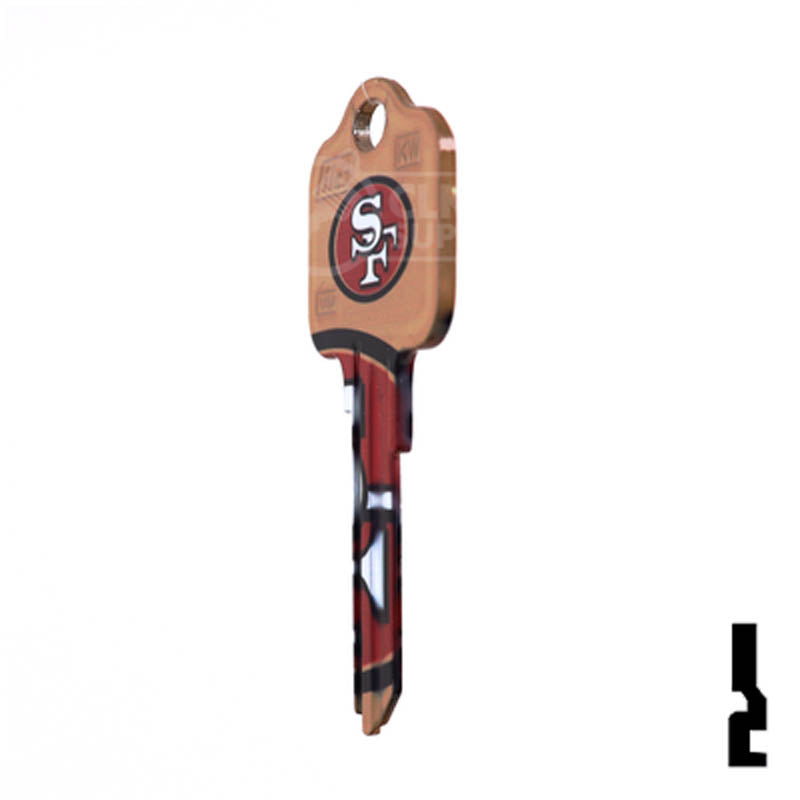 Uncut Key Blank | Kwikset | NFL 49ERS Residential-Commercial Key Ilco