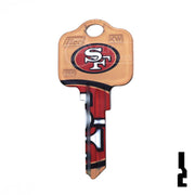Uncut Key Blank | Kwikset | NFL 49ERS Residential-Commercial Key Ilco