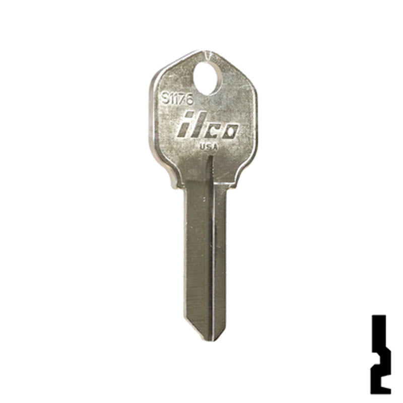 Uncut Key Blank | Kwikset | S1176 Residential-Commercial Key Ilco