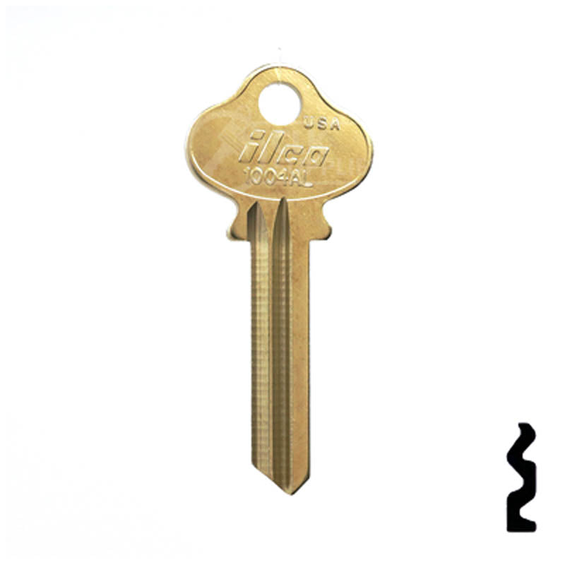 Uncut Key Blank | Lockwood | 1004AL Residential-Commercial Key Ilco