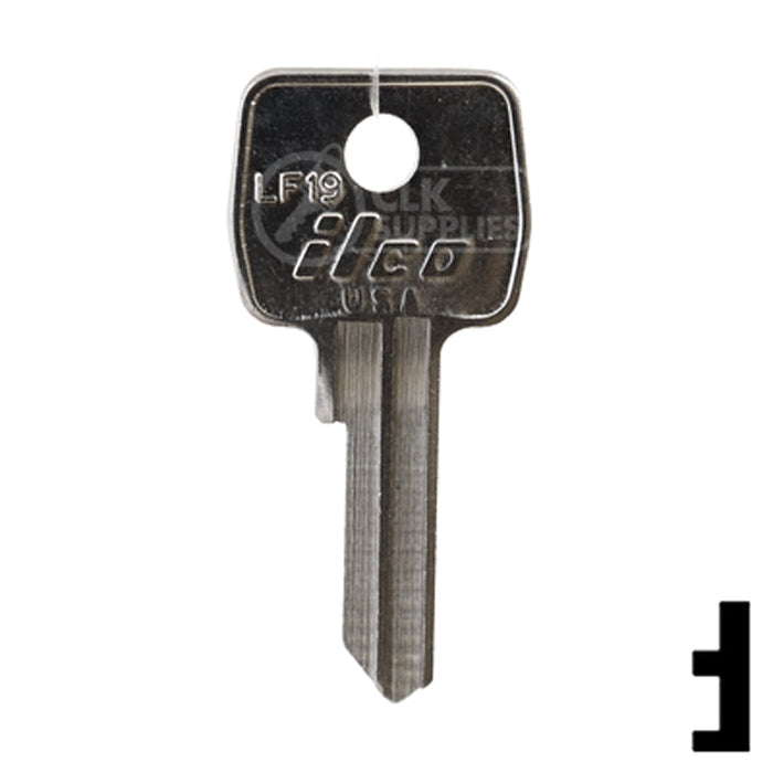 Uncut Key Blank | Lowe & Fletcher | LF19 Residential-Commercial Key Ilco